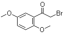 structure of CAS# 1204-21-3, 2-Bromo-2',5'-dimethoxyacetophenone;alpha-Bromo-2,5-dimethoxyacetophenone; omega-Bromo-2,5-dimethoxyacetophenone