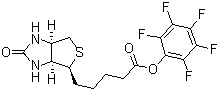 structure of CAS# 120550-35-8, Biotin pentafluorophenyl ester;(3aS,4S,6aR)-Hexahydro-2-oxo-1H-thieno[3,4-d]imidazole-4-pentanoicacid 2,3,4,5,6-pentafluorophenyl ester