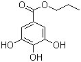 structure of CAS# 121-79-9, Propyl gallate;Propyl 3,4,5-trihydroxybenzoate; 3,4,5-Trihydroxybenzoic acid propyl ester