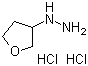 结构式 CAS# 1211514-64-5, (四氢-3-呋喃基)肼盐酸盐