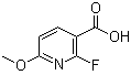 结构式 CAS# 1211515-88-6, 2-氟-6-甲氧基-3-吡啶羧酸