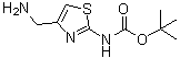 结构式 CAS# 1211535-27-1, N-[4-(氨基甲基)-2-噻唑基]氨基甲酸叔丁酯