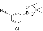 结构式 CAS# 1212021-11-8, 3-氯-5-氰基苯硼酸频哪醇酯