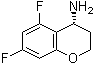 结构式 CAS# 1213103-28-6, (4R)-5,7-二氟-3,4-二氢-2H-1-苯并吡喃-4-胺