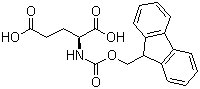 结构式 CAS# 121343-82-6, Fmoc-L-谷氨酸; 芴甲氧羰基-L-谷氨酸