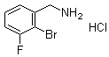 结构式 CAS# 1214376-83-6, 2-溴-3-氟苯甲胺盐酸盐