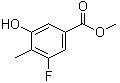结构式 CAS# 1215031-99-4, 3-氟-5-羟基-4-甲基苯甲酸甲酯