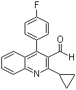 结构式 CAS# 121660-37-5, 2-环丙基-4-(4-氟苯基)喹啉-3-甲醛
