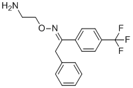 structure of CAS# 1217241-15-0, Fluvoxamine EP Impurity J;2-[(E)-[2-phenyl-1-[4-(trifluoromethyl)phenyl]ethylidene]amino]oxyethanamine