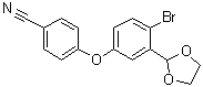 结构式 CAS# 1217366-74-9, 4-[4-溴-3-(1,3-二氧杂环戊烷-2-基)苯氧基]苯甲腈
