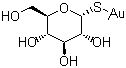 structure of CAS# 12192-57-3, Aurothioglucose;Gold thioglucose; (1-D-Glucosylthio)gold; (1-Thio-D-glucopyranosato)gold; (alpha-D-Glucopyranosylthio)gold