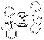 structure of CAS# 122092-51-7, (1,1'-Bis(diphenylphosphino)ferrocene)dichlorodigold