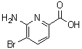 structure of CAS# 1221629-04-4, 6-Amino-5-bromo-2-pyridinecarboxylic acid