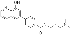 structure of CAS# 1222800-79-4, ML 324;N-[3-(Dimethylamino)propyl]-4-(8-hydroxy-6-quinolinyl)benzamide; NCGC00183808-01