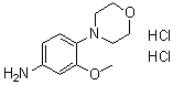 结构式 CAS# 1226776-91-5, 3-甲氧基-4-(4-吗啉基)苯胺二盐酸盐