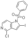 structure of CAS# 1227270-34-9, 4-Chloro-2-iodo-1-(phenylsulfonyl)-1H-pyrrolo[3,2-c]pyridine