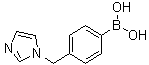 结构式 CAS# 1228183-01-4, 4-[(1-咪唑基)甲基]苯硼酸