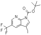 结构式 CAS# 1228183-72-9, 3-碘-5-(三氟甲基)-1H-吡咯并[2,3-b]吡啶-1-羧酸叔丁酯