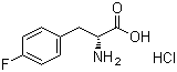 结构式 CAS# 122839-52-5, 4-氟-D-苯丙氨酸盐酸盐; 对氟-D-苯丙氨酸盐酸盐