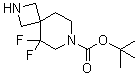 structure of CAS# 1228631-69-3, 5,5-Difluoro-2,7-diazaspiro[3.5]nonane-7-carboxylic acid 1,1-dimethylethyl ester