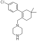structure of CAS# 1228780-72-0, 1-[[2-(4-Chlorophenyl)-4,4-dimethylcyclohex-1-enyl]methyl]piperazine