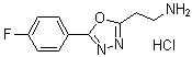 structure of CAS# 1228878-58-7, 5-(4-Fluorophenyl)-1,3,4-oxadiazole-2-ethanamine hydrochloride