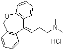 structure of CAS# 1229-29-4, Doxepin hydrochloride ;11-(3-Dimethylaminopropylidene)-6,11-dihydro-benz[b,e]Oxepin