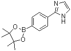 结构式 CAS# 1229584-17-1, 2-[4-(4,4,5,5-四甲基-1,3,2-二氧硼杂环戊烷-2-基)苯基]-1H-咪唑