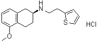 结构式 CAS# 1232344-35-2, N-[(2S)-1,2,3,4-四氢-5-甲氧基-2-萘基]-2-噻吩乙胺盐酸盐