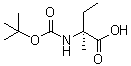 结构式 CAS# 123254-58-0, N-叔丁氧羰基-D-异缬氨酸