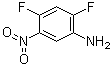 结构式 CAS# 123344-02-5, 2,4-二氟-5-硝基苯胺