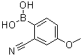 结构式 CAS# 1233968-22-3, 2-氰基-4-甲氧基苯硼酸