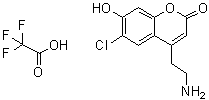 结构式 CAS# 1234064-11-9, 4-(2-氨基乙基)-6-氯-7-羟基-2H-1-苯并吡喃-2-酮 2,2,2-三氟乙酸盐