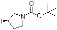 结构式 CAS# 1234576-86-3, (3R)-3-碘-1-吡咯烷甲酸叔丁酯