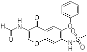 结构式 CAS# 123663-49-0, 艾拉莫德; N-[3-(甲酰胺基)-4-氧-6-苯氧基-4H-1-苯并吡喃-7-基]甲烷磺酰胺