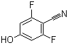 structure of CAS# 123843-57-2, 2,6-Difluoro-4-hydroxybenzonitrile;4-Cyano-3,5-difluorophenol; 3,5-Difluoro-4-Cyanophenol