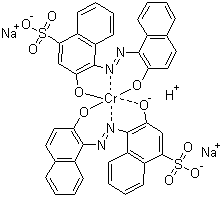 structure of CAS# 12392-64-2, Acid Blue 161;C.I. 15706; C.I. 15707; Acid Blue 193; Disodium hydrogen bis[3-hydroxy-4-[(2-hydroxy-1-naphthyl)azo]naphthalene-1-sulphonato(3-)]chromate(3-)