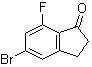 structure of CAS# 1242157-14-7, 5-Bromo-7-fluoro-2,3-dihydro-1H-inden-1-one
