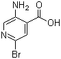结构式 CAS# 1242336-80-6, 5-氨基-2-溴-4-吡啶羧酸