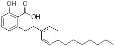 结构式 CAS# 1243583-85-8, 2-[2-(4-庚基苯基)乙基]-6-羟基苯甲酸