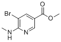 结构式 CAS# 1244016-90-7, 甲基5-溴-6-(甲基氨基)吡啶-3-羧酸酯