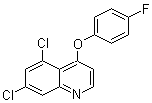 structure of CAS# 124495-18-7, Quinoxyfen;5,7-Dichloro-4-(4-fluorophenoxy)-quinoline; 5,7-Dichloro-4-(4-fluorophenoxy)quinoline;  Atlas;DE 795; Legend; Legend (fungicide); Legend Elios; Quinoxyfen; Quintec