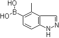 结构式 CAS# 1245816-09-4, (4-甲基-1H-吲唑-5-基)硼酸