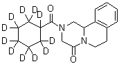 结构式 CAS# 1246343-36-1, 吡喹酮-d<sub>11</sub>