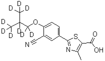 结构式 CAS# 1246819-50-0, 非布索坦-d<sub>9</sub>