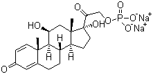 结构式 CAS# 125-02-0, 泼尼松龙磷酸钠