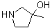 structure of CAS# 125032-87-3, 3-Methyl-3-pyrrolidinol;3-Hydroxy-3-methylpyrrolidine; 3-Methyl-3-pyrrolidinol
