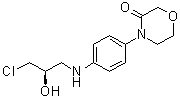 结构式 CAS# 1252018-10-2, (R)-4-[4-[(3-氯-2-羟基丙基)氨基]苯基]吗啉-3-酮