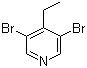 structure of CAS# 125419-80-9, 3,5-Dibromo-4-ethylpyridine