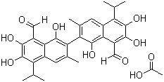结构式 CAS# 12542-36-8, 醋酸棉酚
